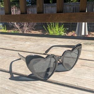 Heart-Shaped Black Sunglasses